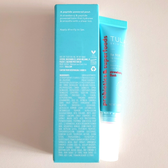 Tula Lip SOS Lip Treatment Balm in Strawberry Flush + Peptide, Prebiotic, Kiwi - Picture 6 of 6